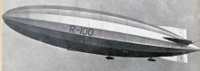 R100 in flight