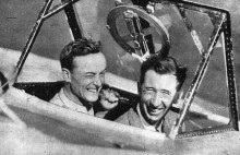 Shute (Right) in the Navigators Cockpit