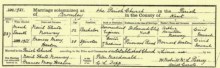The marriage record of Nevil Shute Norway and Frances Mary Heaton