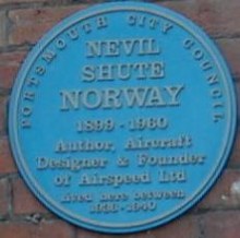 Plaque at 14 Helena Rd Southsea